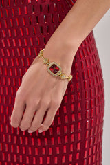 Orologio Elegante con Strass e Dettagli Floreali