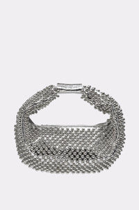 Borsa Perline Argento