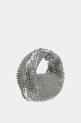 Borsa Perline Argento