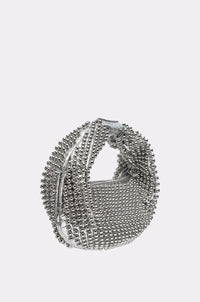 Borsa Perline Argento