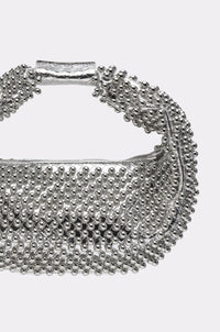 Borsa Perline Argento