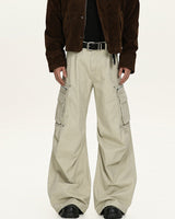 Jeans Cargo Utility Uomo Crema, vista frontale