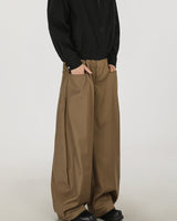 Pantaloni Twill a Gamba Larga Kaki, vista posteriore