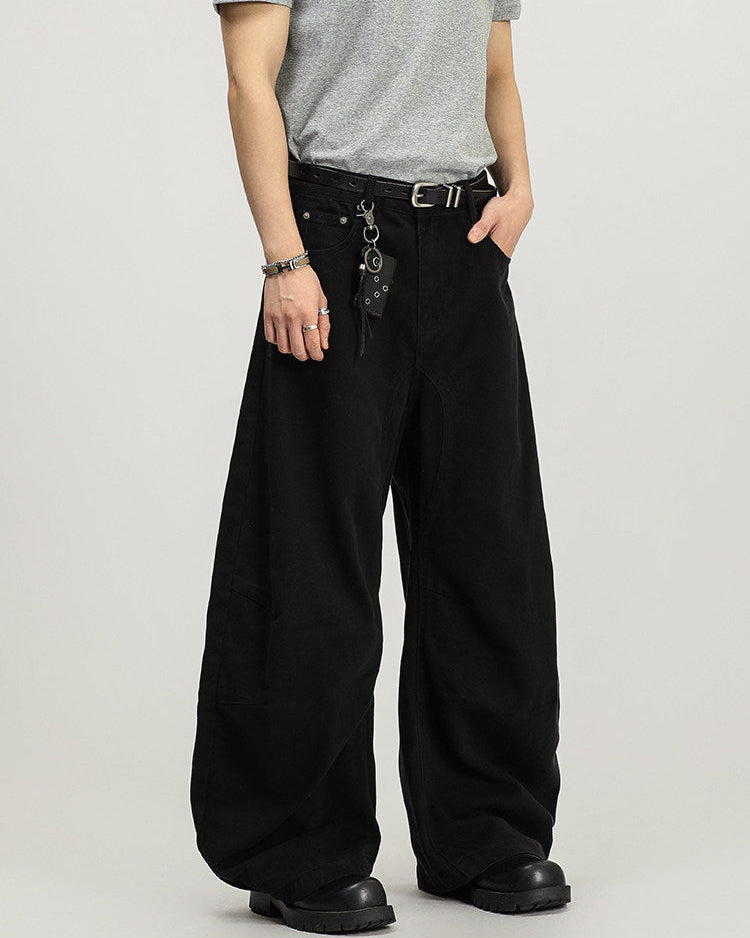 Pantaloni Cargo Wide-Leg in Cotone