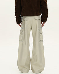 Jeans Cargo Utility Uomo Crema, dettaglio