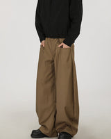 Pantaloni Twill a Gamba Larga Kaki, vista laterale