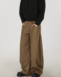 Pantaloni Twill a Gamba Larga Kaki, vista laterale
