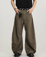 Pantaloni Cargo Wide-Leg in Cotone
