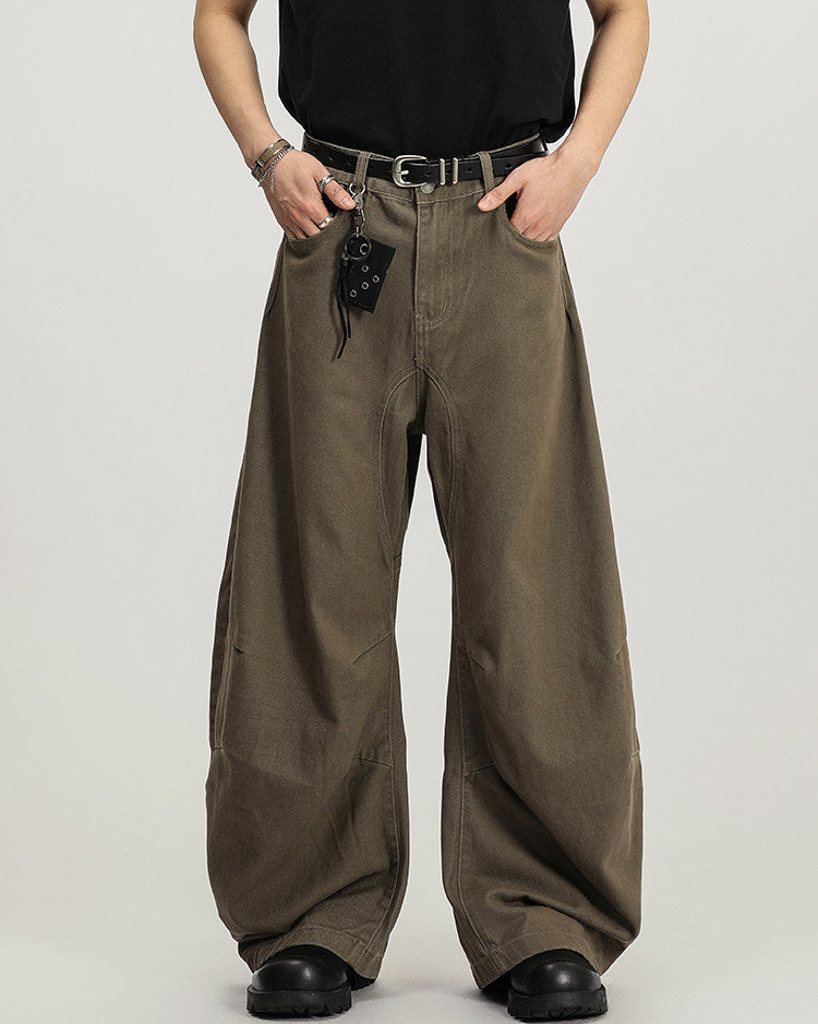 Pantaloni Cargo Wide-Leg in Cotone