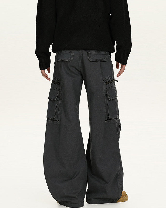 Jeans Cargo Utility Uomo Nero, dettaglio