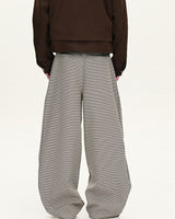 Pantaloni Wide-Leg in Lana a Quadri