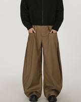 Pantaloni Twill a Gamba Larga Kaki, vista frontale