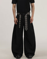 Pantaloni Wide-Leg da Uomo con Cintura Intrecciata