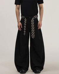 Pantaloni Wide-Leg da Uomo con Cintura Intrecciata