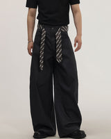 Pantaloni Wide-Leg da Uomo con Cintura Intrecciata