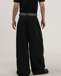 Pantaloni Wide-Leg da Uomo con Cintura Intrecciata