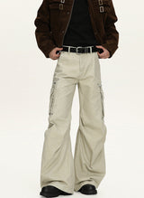 Jeans Cargo Utility Uomo Crema, vista laterale