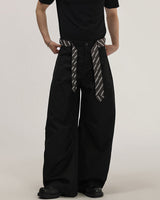 Pantaloni Wide-Leg da Uomo con Cintura Intrecciata