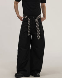 Pantaloni Wide-Leg da Uomo con Cintura Intrecciata