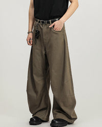 Pantaloni Cargo Wide-Leg in Cotone