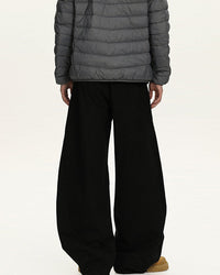 Jeans Utility con Zip Uomo Nero, vista posteriore