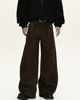 Jeans Utility con Zip Uomo Caffè, vista posteriore