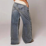 Jeans Baggy con Vita a Coste Y2K