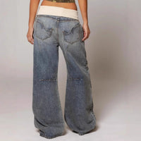 Jeans Baggy con Vita a Coste Y2K