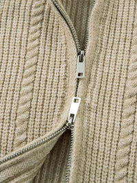 Maglione in Maglia Vintage Floreale con Zip 'Wheat Ear' — Vista 12