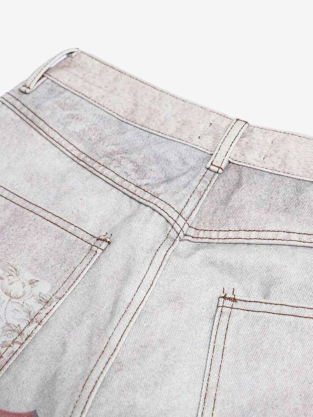 Jeans Vintage Washed con Stampa Collage — Vista 10