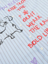 Camicia a Righe con Grafica Graffiti — Vista 8