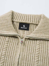 Maglione in Maglia Vintage Floreale con Zip 'Wheat Ear' — Vista 10