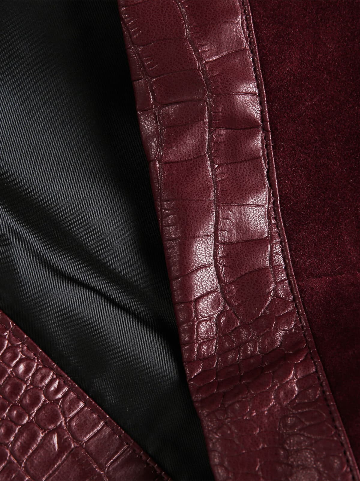 Giacca in Ecopelle Vintage con Zip in Suede 'Up' — Vista 13