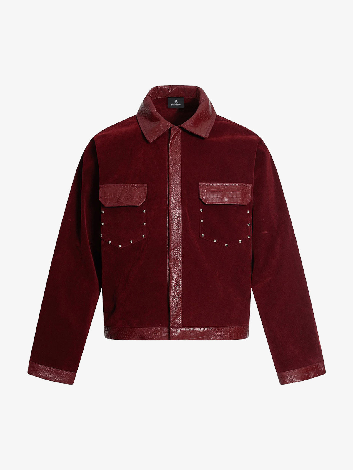 Giacca in Ecopelle Vintage con Zip in Suede 'Up' — Vista 2
