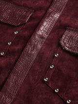 Giacca in Ecopelle Vintage con Zip in Suede 'Up' — Vista 10