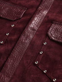 Giacca in Ecopelle Vintage con Zip in Suede 'Up' — Vista 10