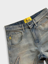 Jeans Effetto Vissuto Washed in Denim — Vista 4