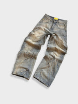 Jeans Effetto Vissuto Washed in Denim