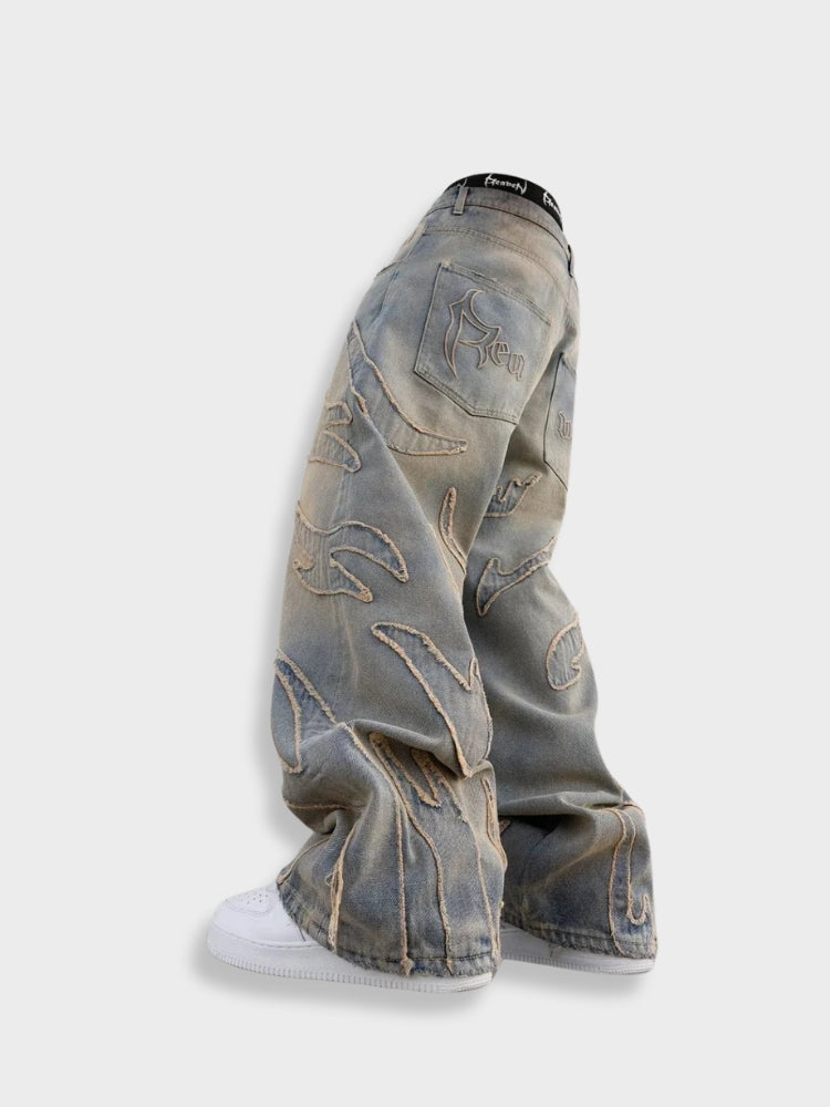 Jeans Effetto Vissuto Washed in Denim — Vista 6