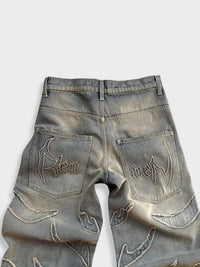 Jeans Effetto Vissuto Washed in Denim — Vista 5