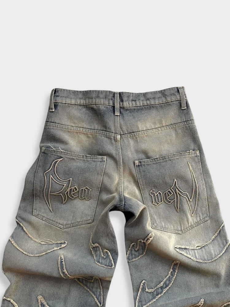Jeans Effetto Vissuto Washed in Denim — Vista 5