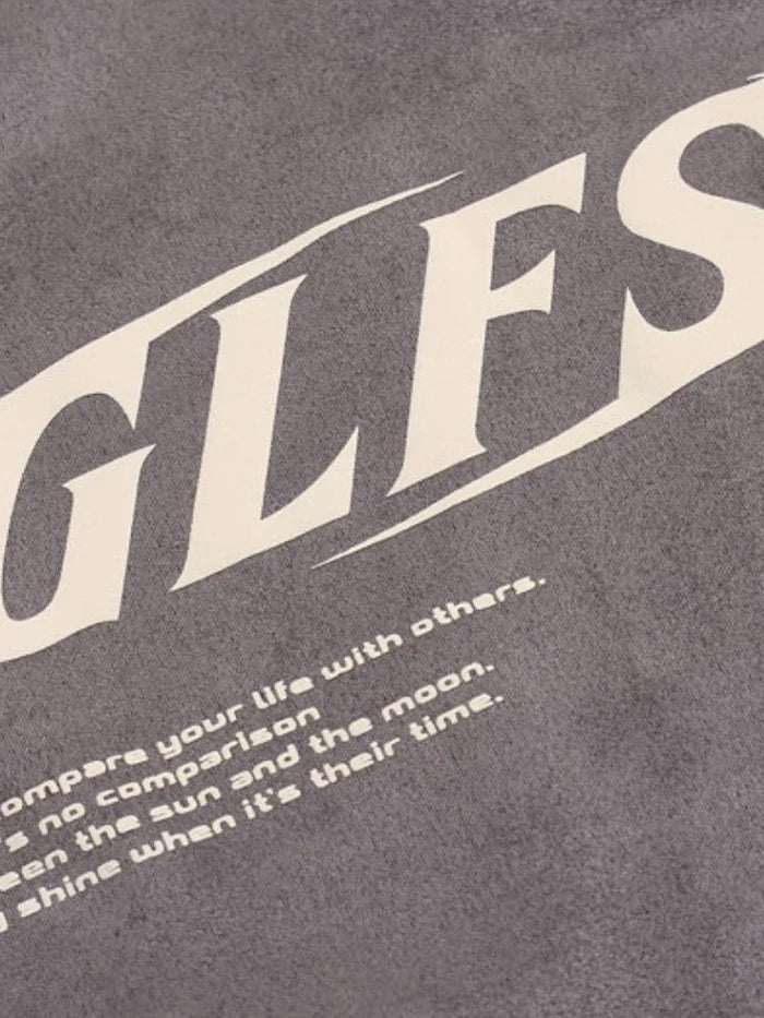 T-Shirt con Grafica 'Sun & Moon' — Grigio — Vista 5