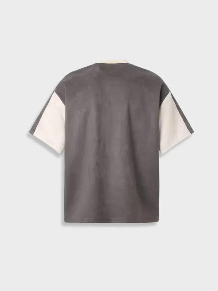 T-Shirt con Grafica 'Sun & Moon' — Grigio — Dettaglio
