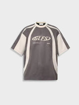 T-Shirt con Grafica 'Sun & Moon' — Grigio — Dettaglio