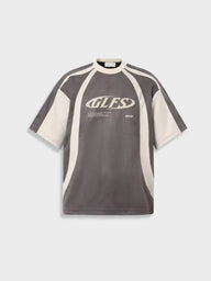 T-Shirt con Grafica 'Sun & Moon' — Grigio — Dettaglio