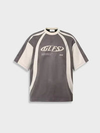 T-Shirt con Grafica 'Sun & Moon' — Grigio — Dettaglio