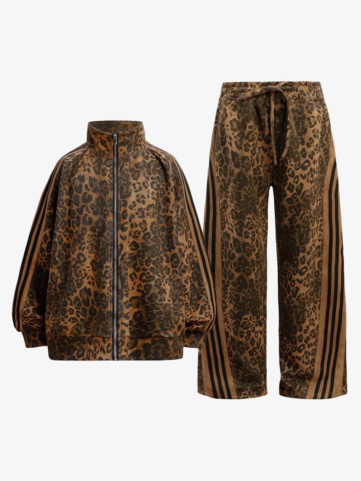 Tuta in Suede Stampa Ghepardo