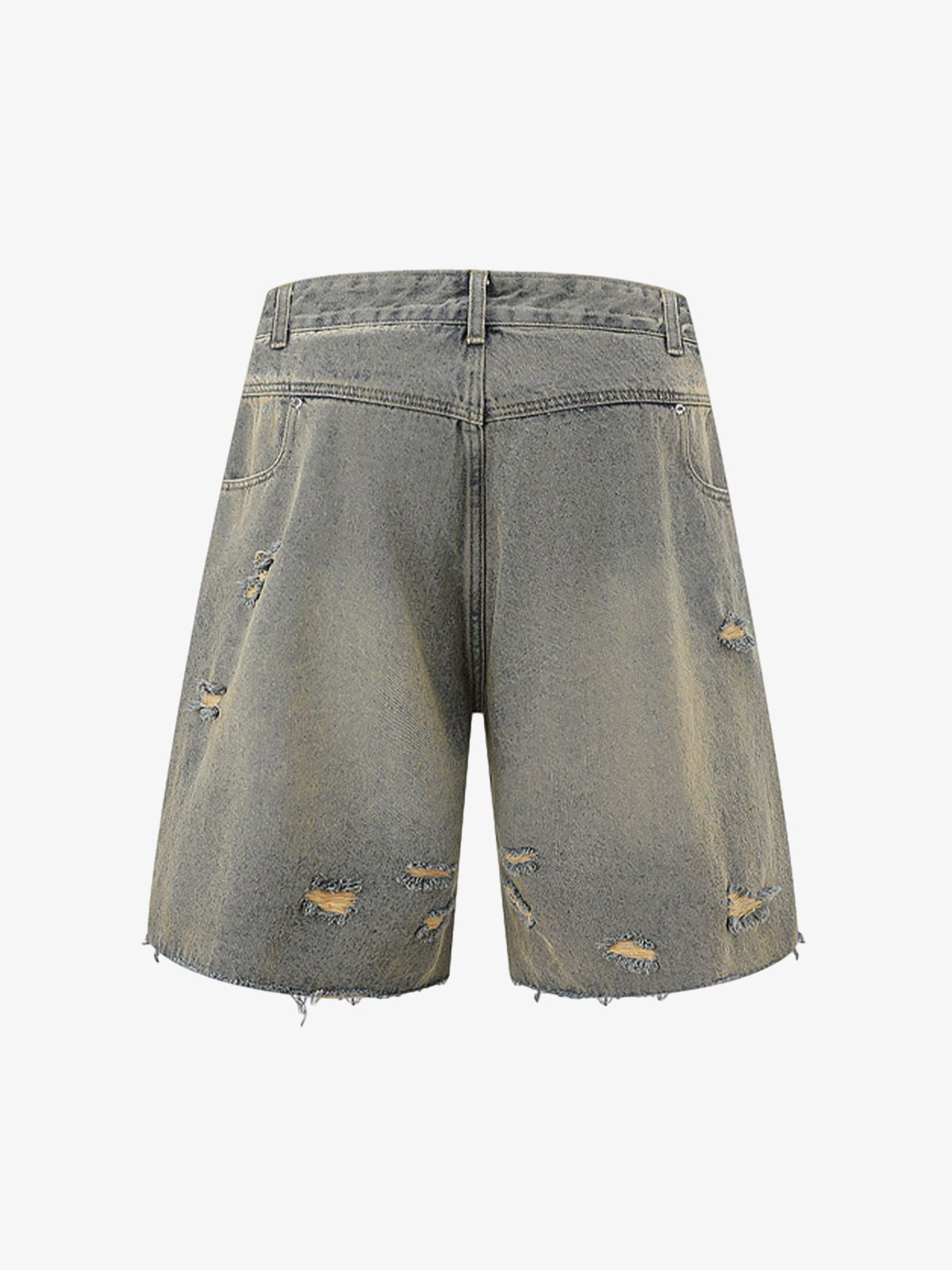 Completo in Denim Effetto Vissuto con Strappi — Vista 13
