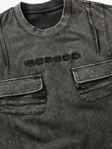 T-Shirt Washed Vintage Multitasche 'Pocket' — Vista 5