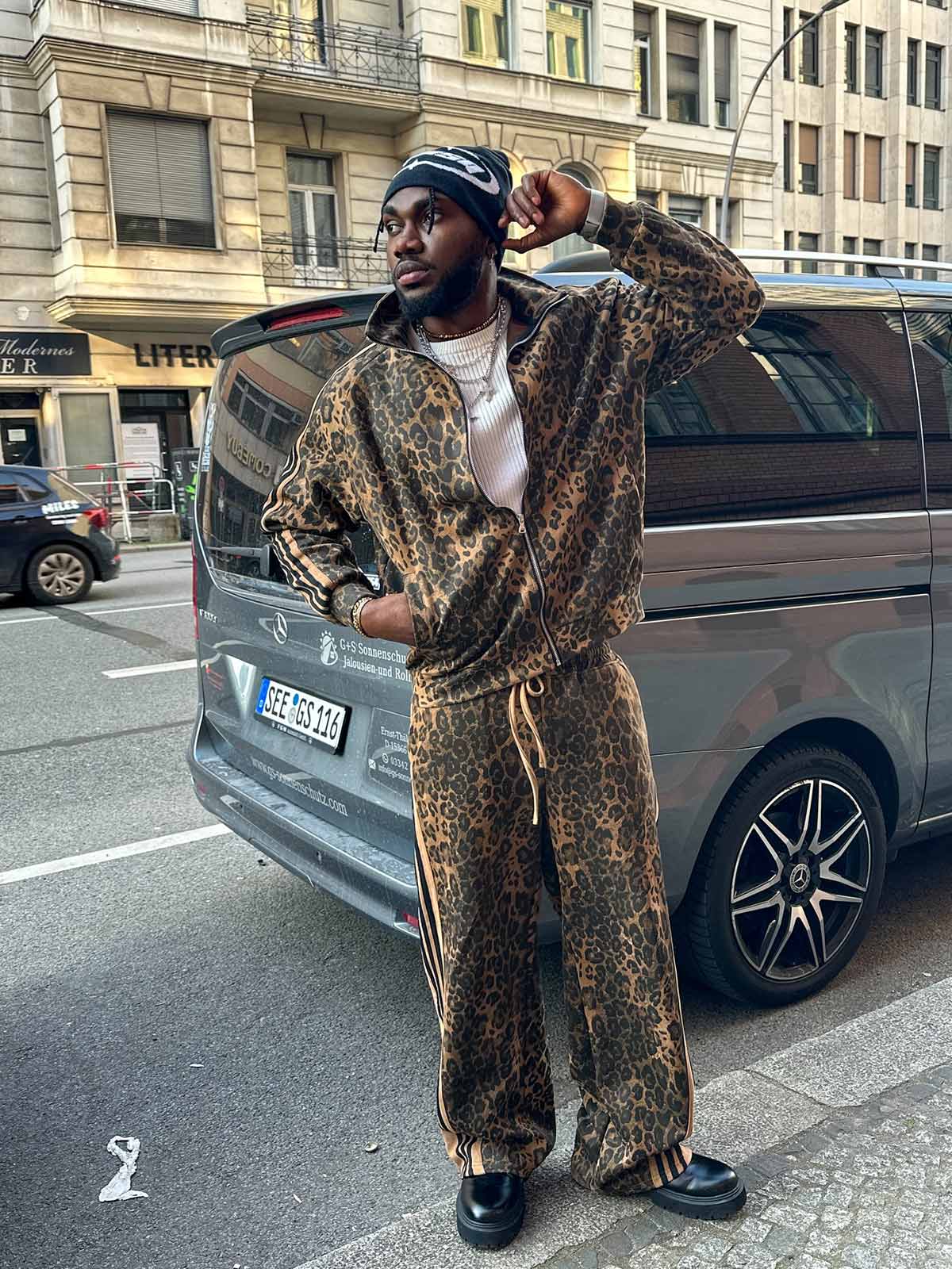 Tuta in Suede Stampa Ghepardo — Vista 5